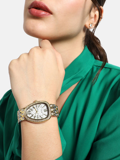 The Roman Ophidian Oval Watch - Ivory White