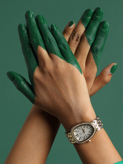 The Roman Ophidian Oval Watch - Ivory White