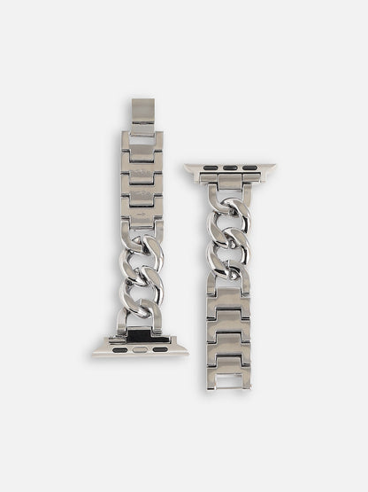 Women Silver Solid Apple Watch Straps