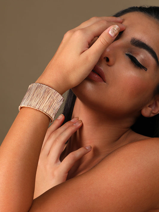 Gold Plated Designer Stone Party Bracelet