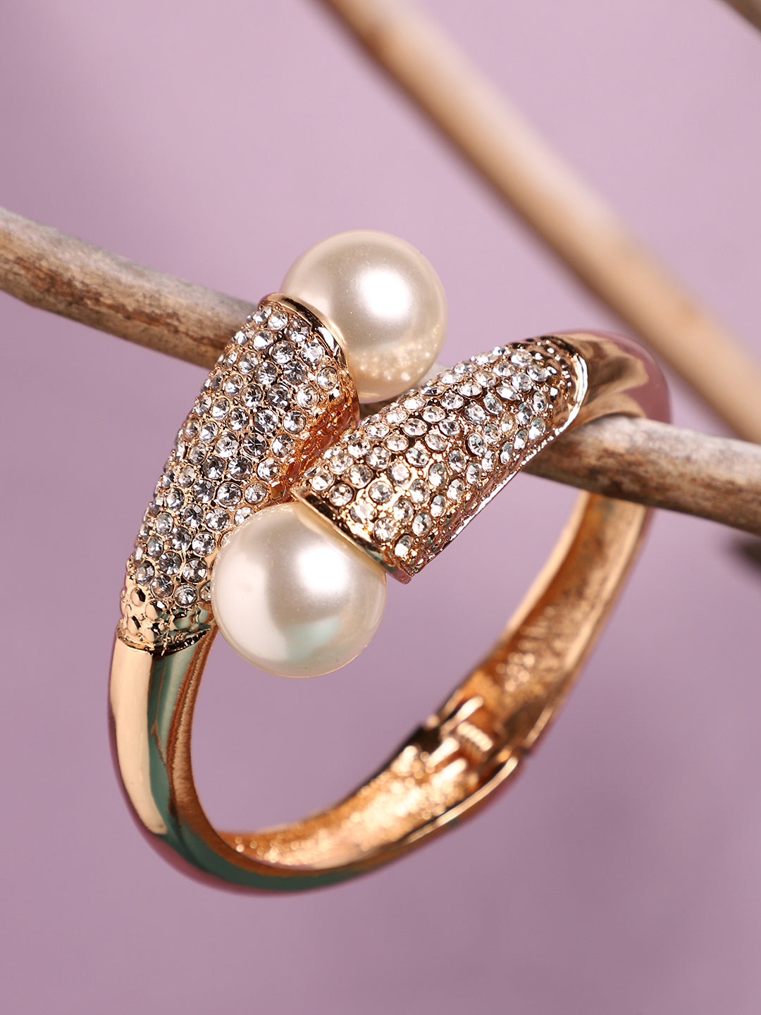 Gold Plated Pearls Party Bracelet