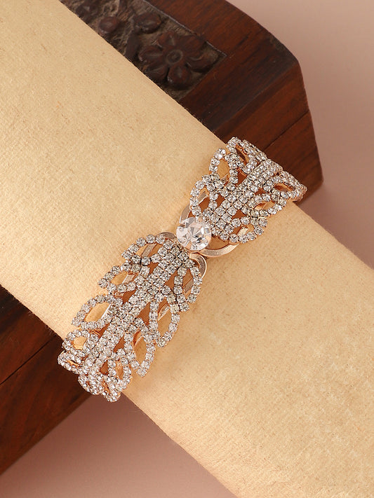 Gold Plated Designer Stone Party Bracelet For Women