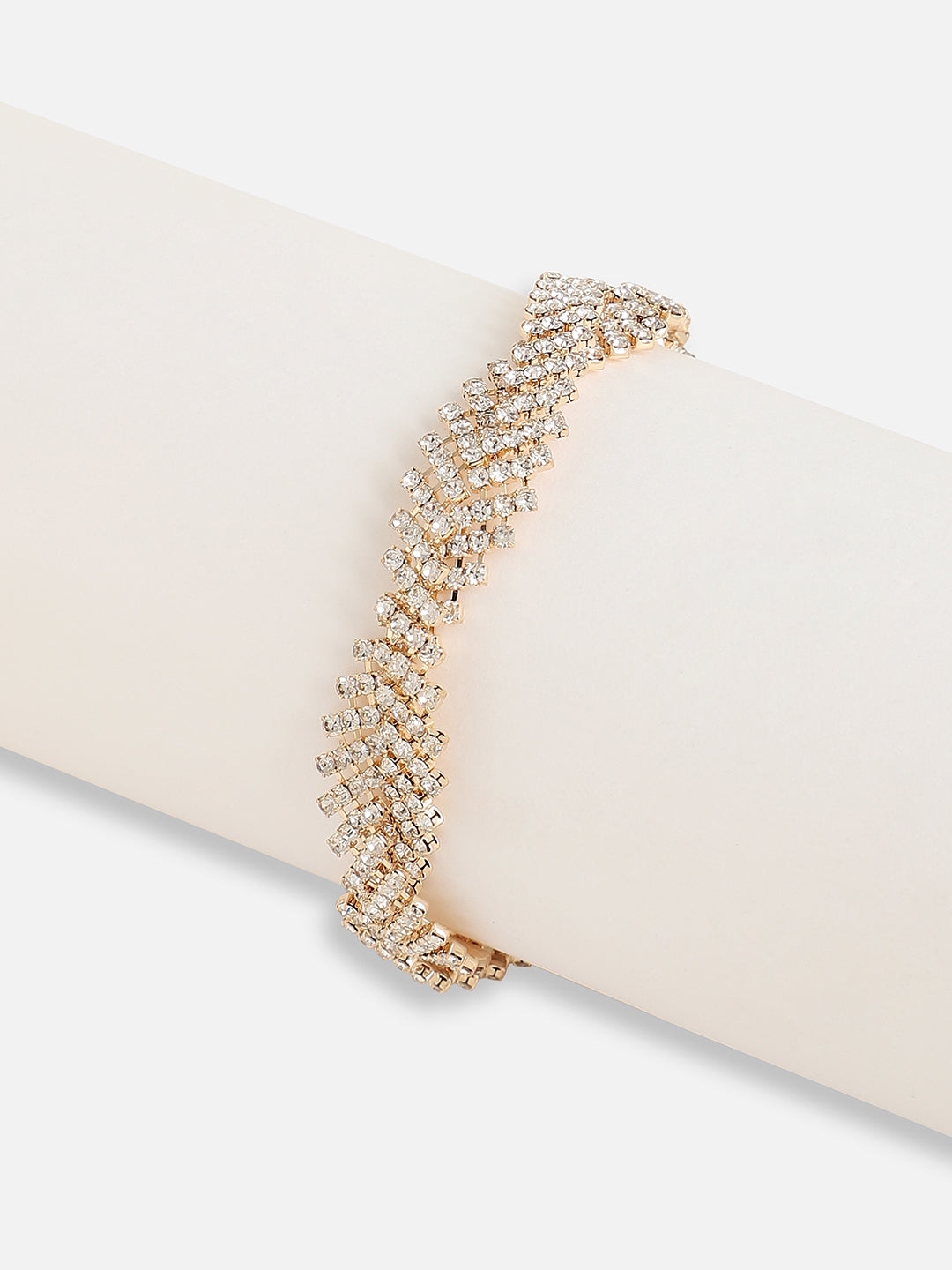 Gold Plated Designer Stone Party Bracelet For Women
