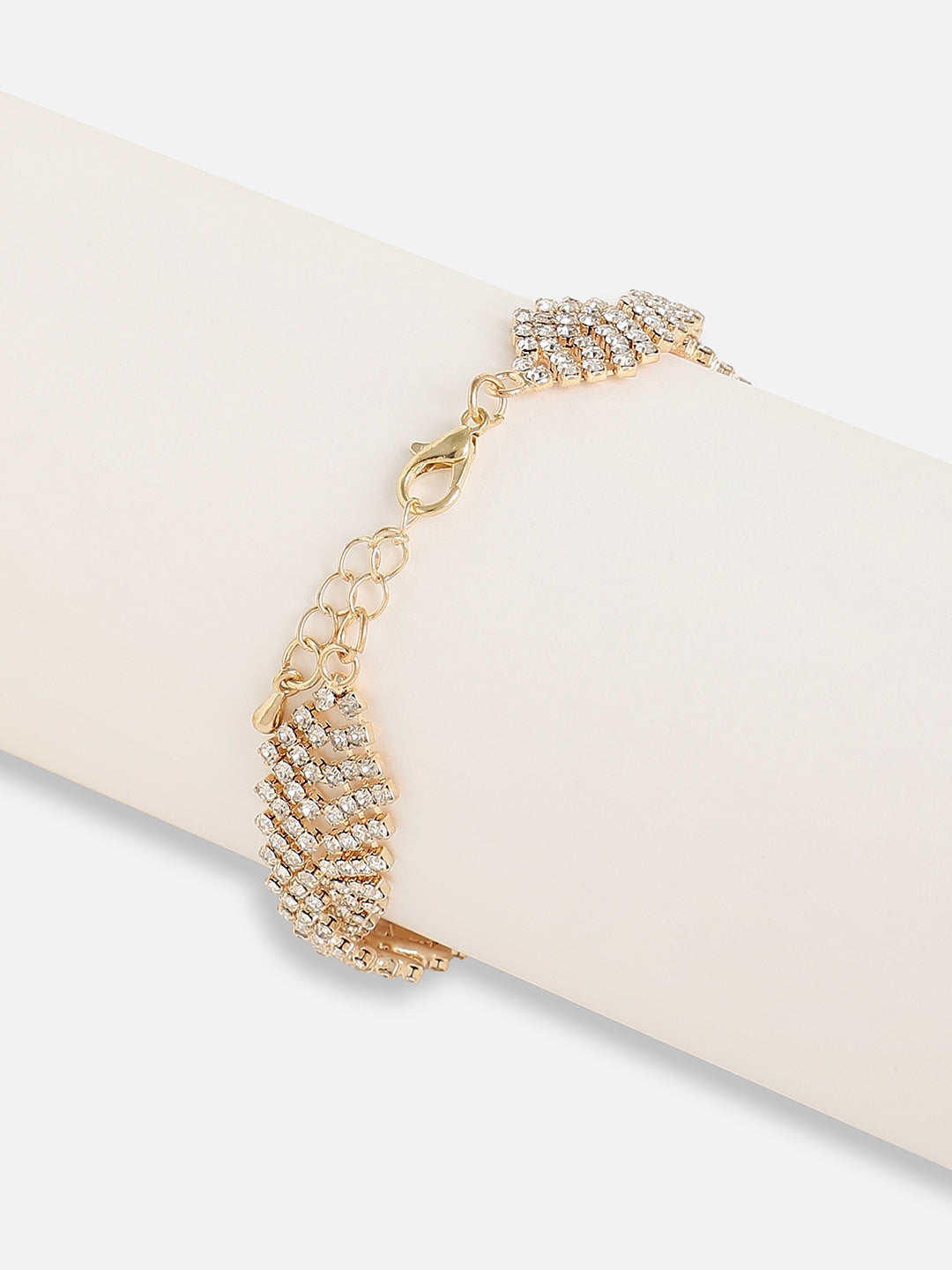 Gold Plated Designer Stone Party Bracelet For Women