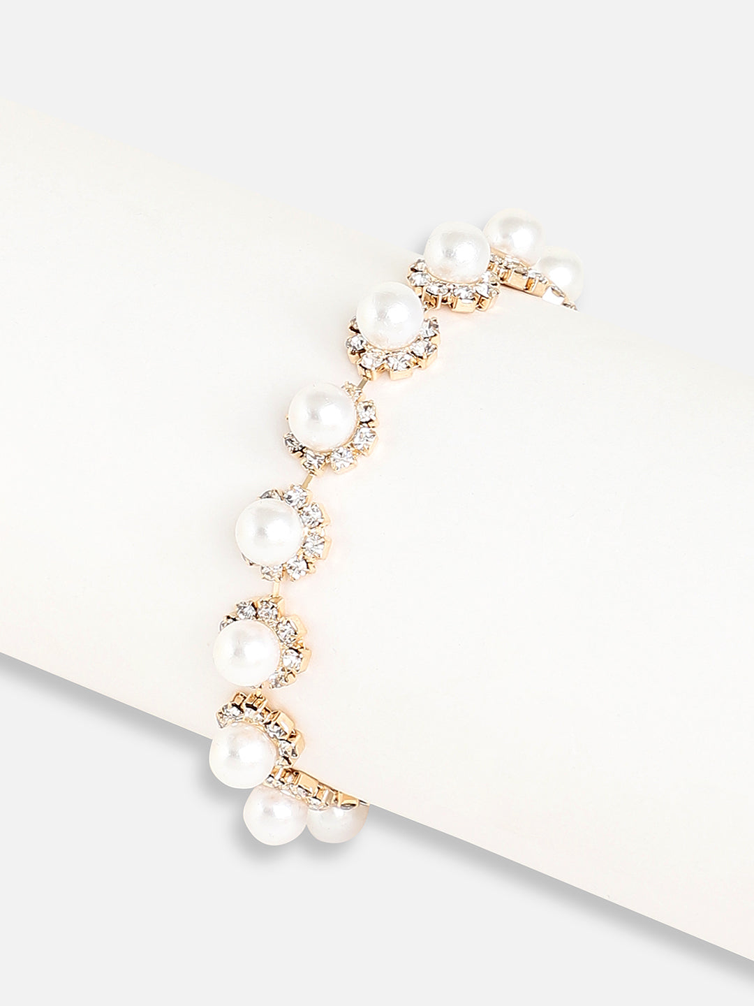 Gold Plated Designer Stone Party Bracelet For Women