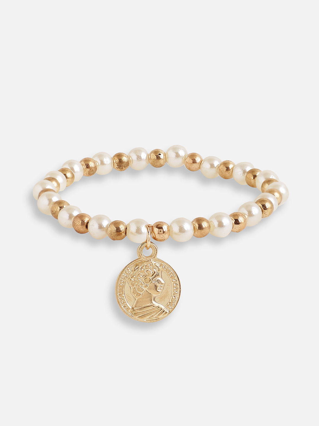 PACK OF 6 GOLD PLATED DESIGNER STONE CASUAL BRACELET FOR WOMEN