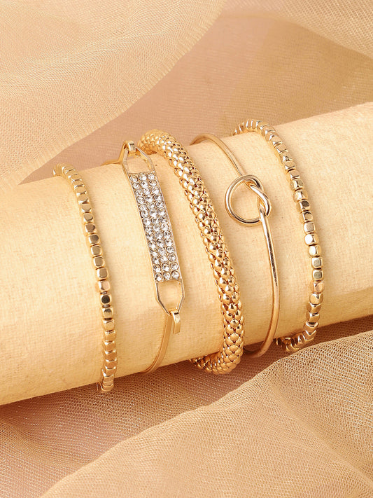Gold Plated Designer Stone Casual Bracelet For Women