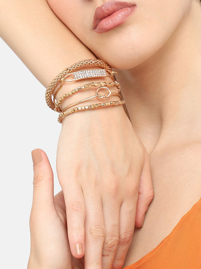Gold Plated Designer Stone Casual Bracelet For Women