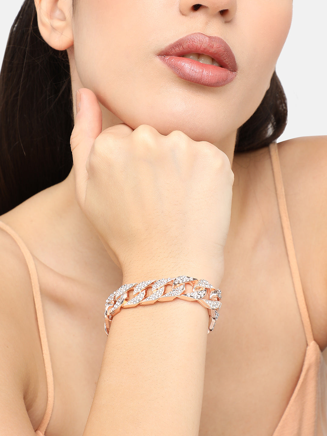 Gold Plated Designer Stone Casual Bracelet For Women