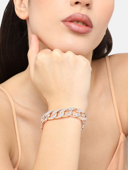 Gold Plated Designer Stone Casual Bracelet For Women