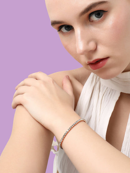 GOLD PLATED PARTY DESIGNER STONE BRACELET FOR WOMEN
