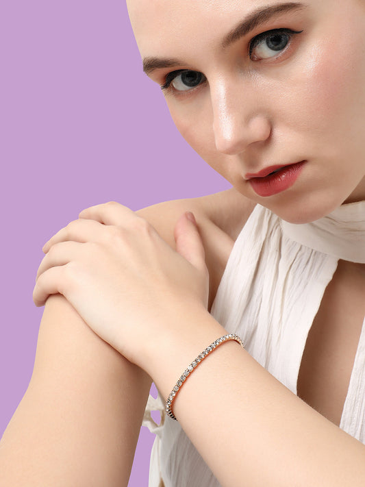 GOLD PLATED PARTY DESIGNER STONE BRACELET FOR WOMEN