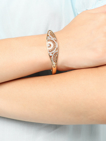 Gold Plated Designer Stone Party Bracelet For Women