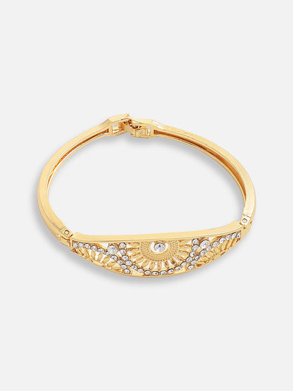 Gold Plated Designer Stone Party Bracelet For Women