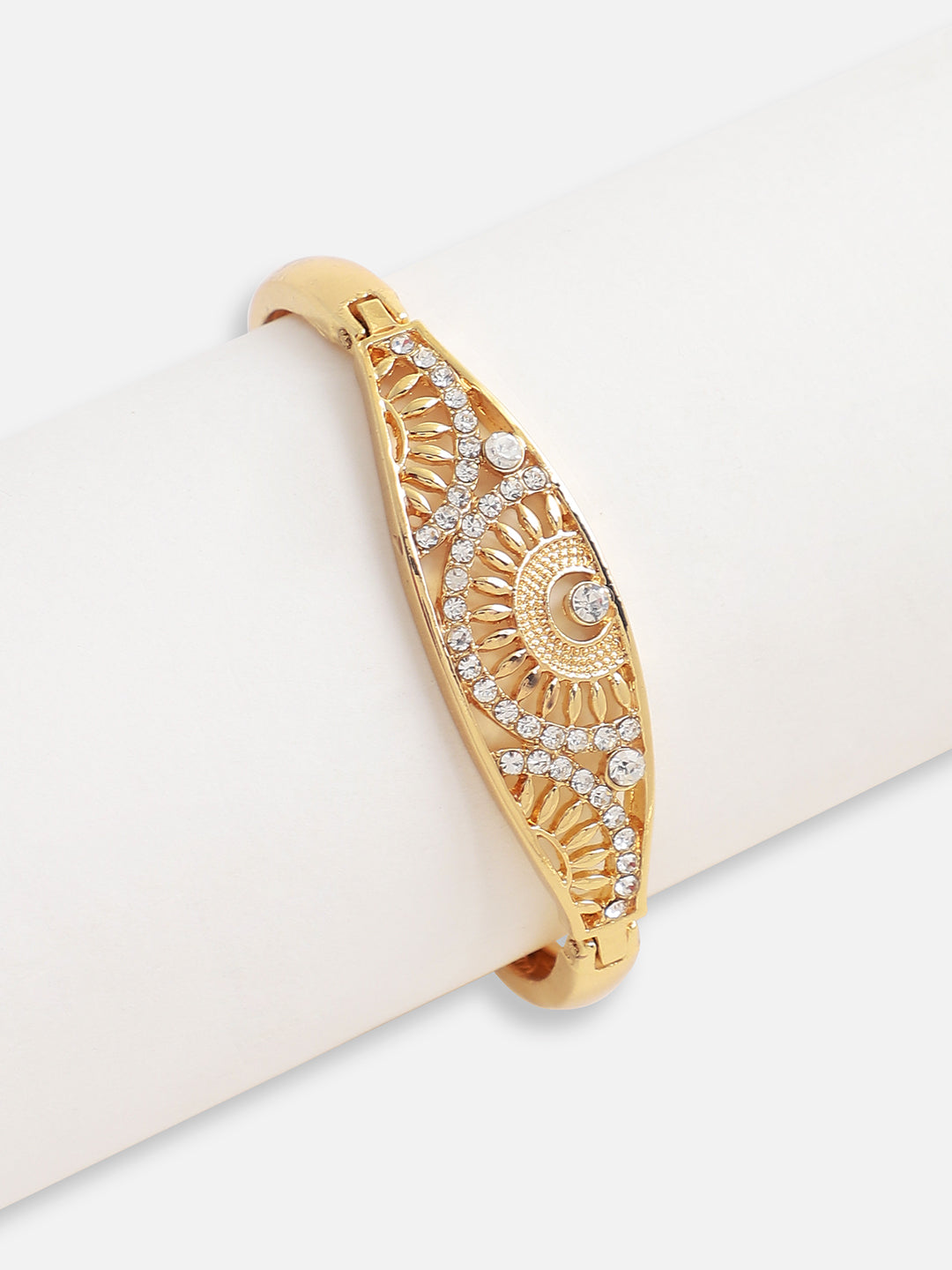 Gold Plated Designer Stone Party Bracelet For Women