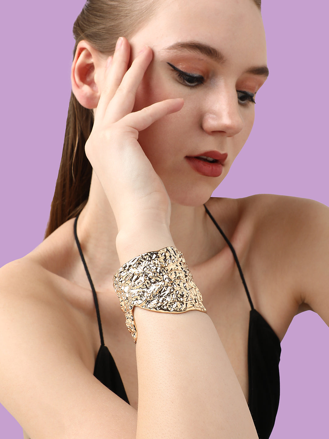 GOLD PLATED PARTY DESIGNER BRACELET FOR WOMEN