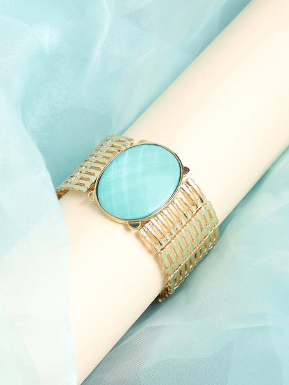 Gold Plated Designer Stone Party Bracelet For Women