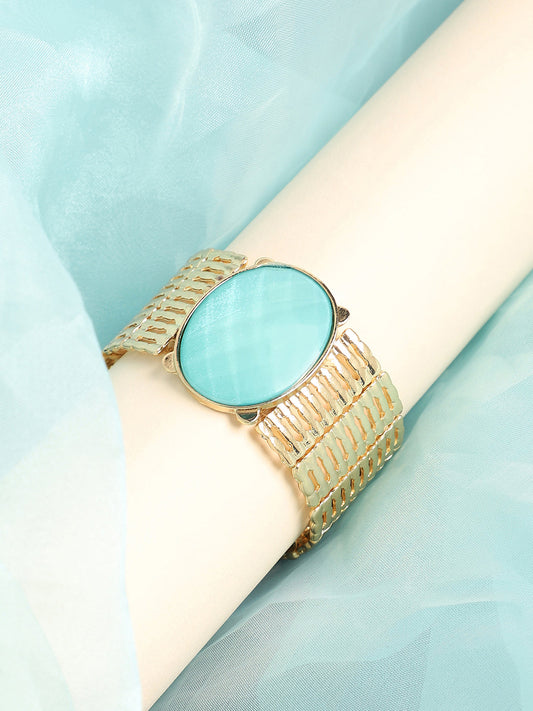 Gold Plated Designer Stone Party Bracelet For Women