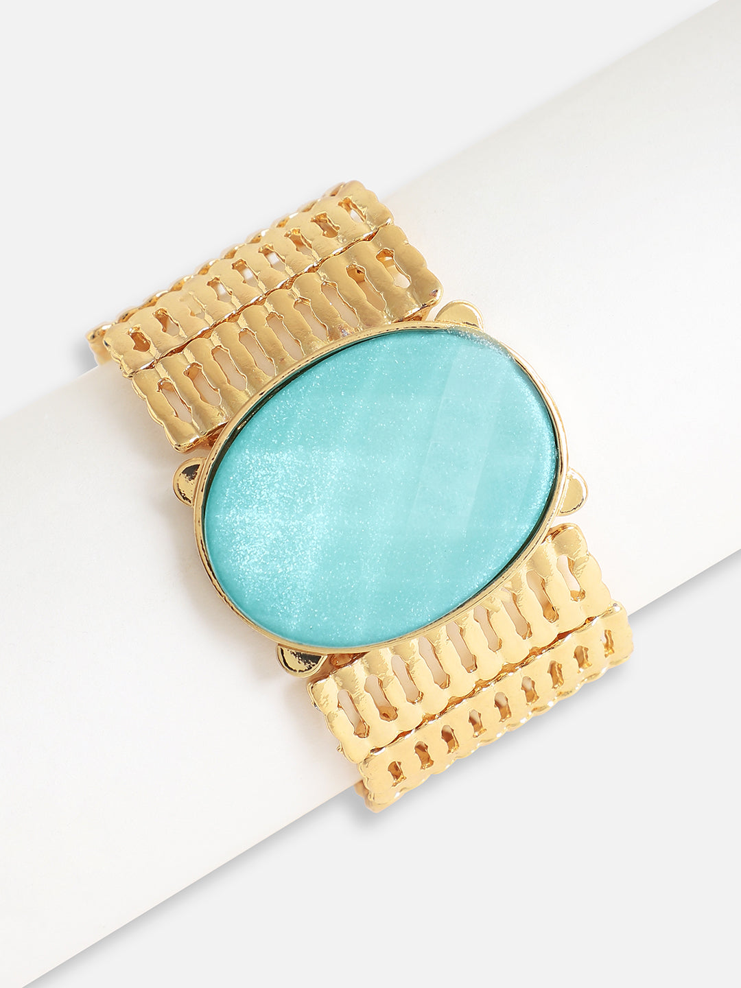 Gold Plated Designer Stone Party Bracelet For Women
