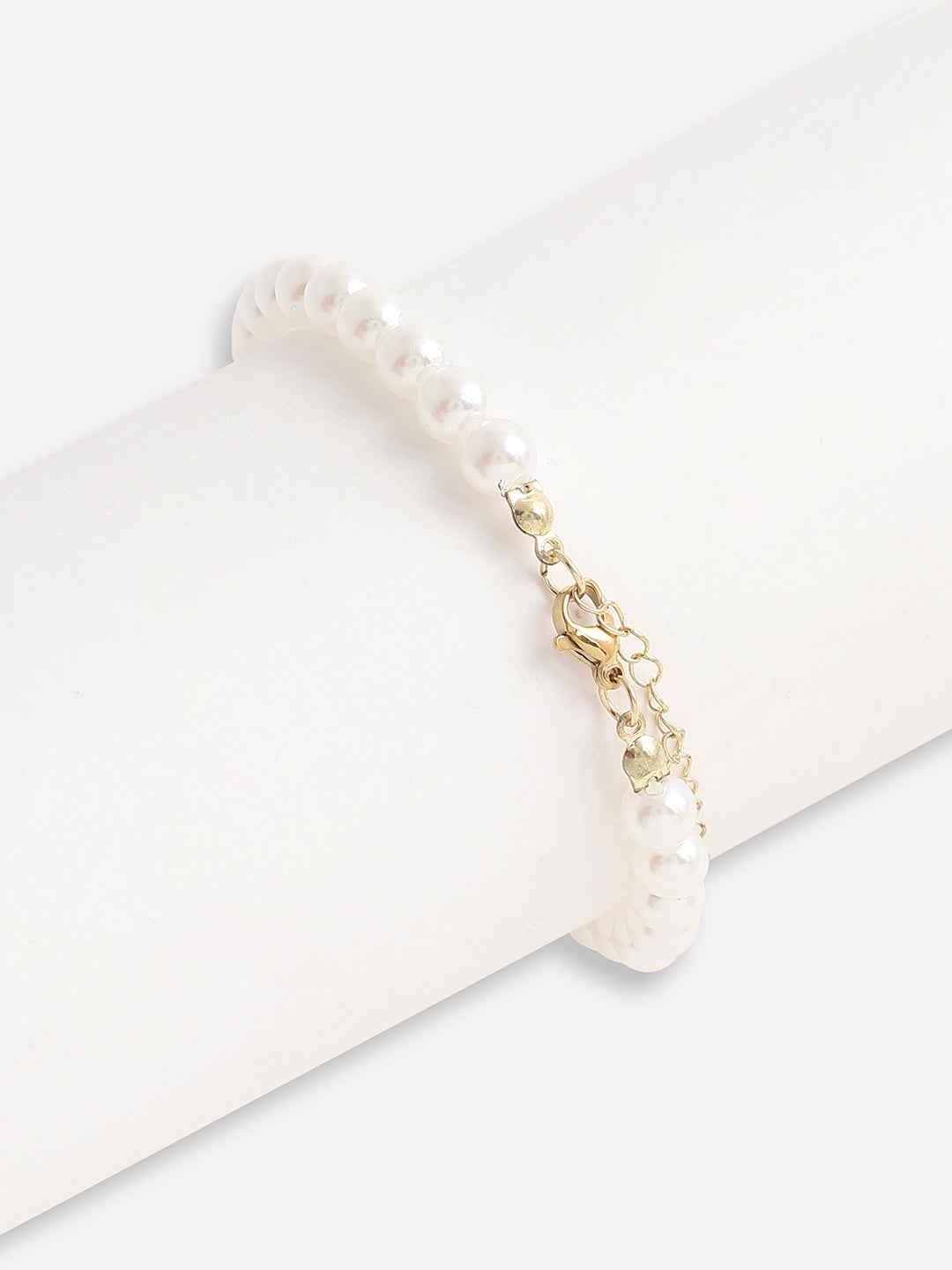 Gold Plated Pearls Casual Bracelet For Women
