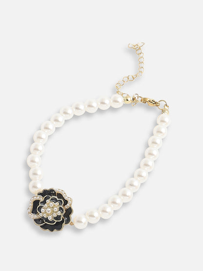 Gold Plated Pearls Casual Bracelet For Women