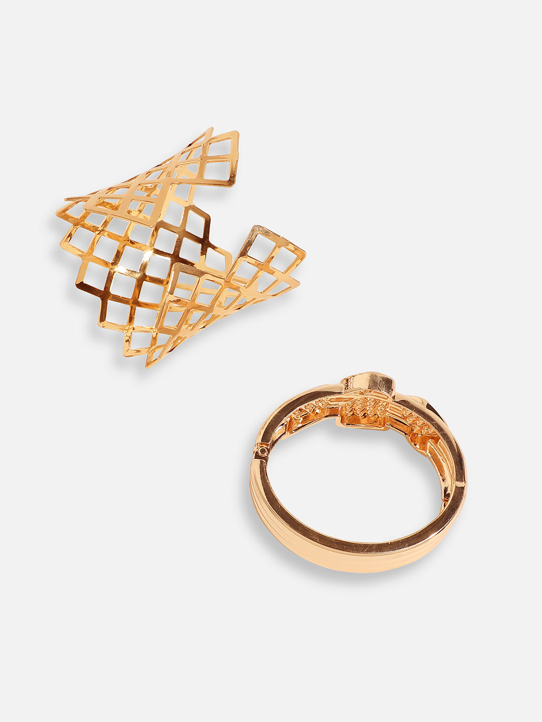 Pack Of Gold-Plated Contempory Bracelets 