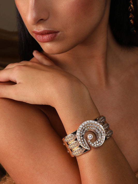 Pack Of Gold-Plated Contempory Bracelets