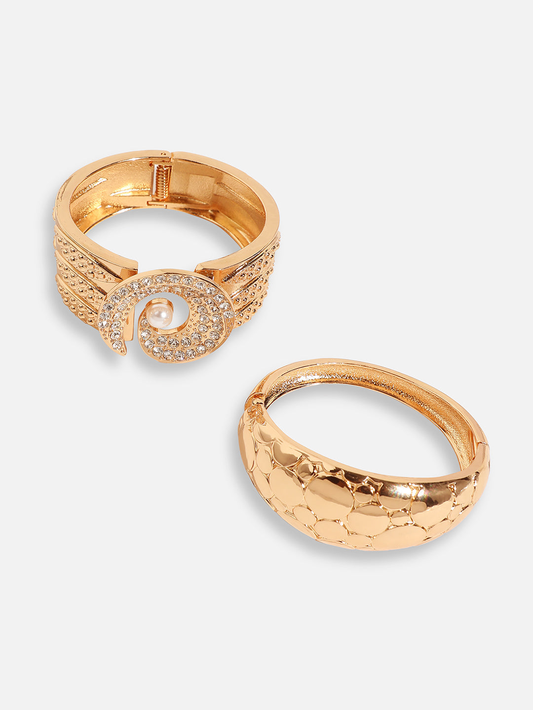 Pack Of Gold-Plated Contempory Bracelets