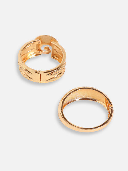 Pack Of Gold-Plated Contempory Bracelets 