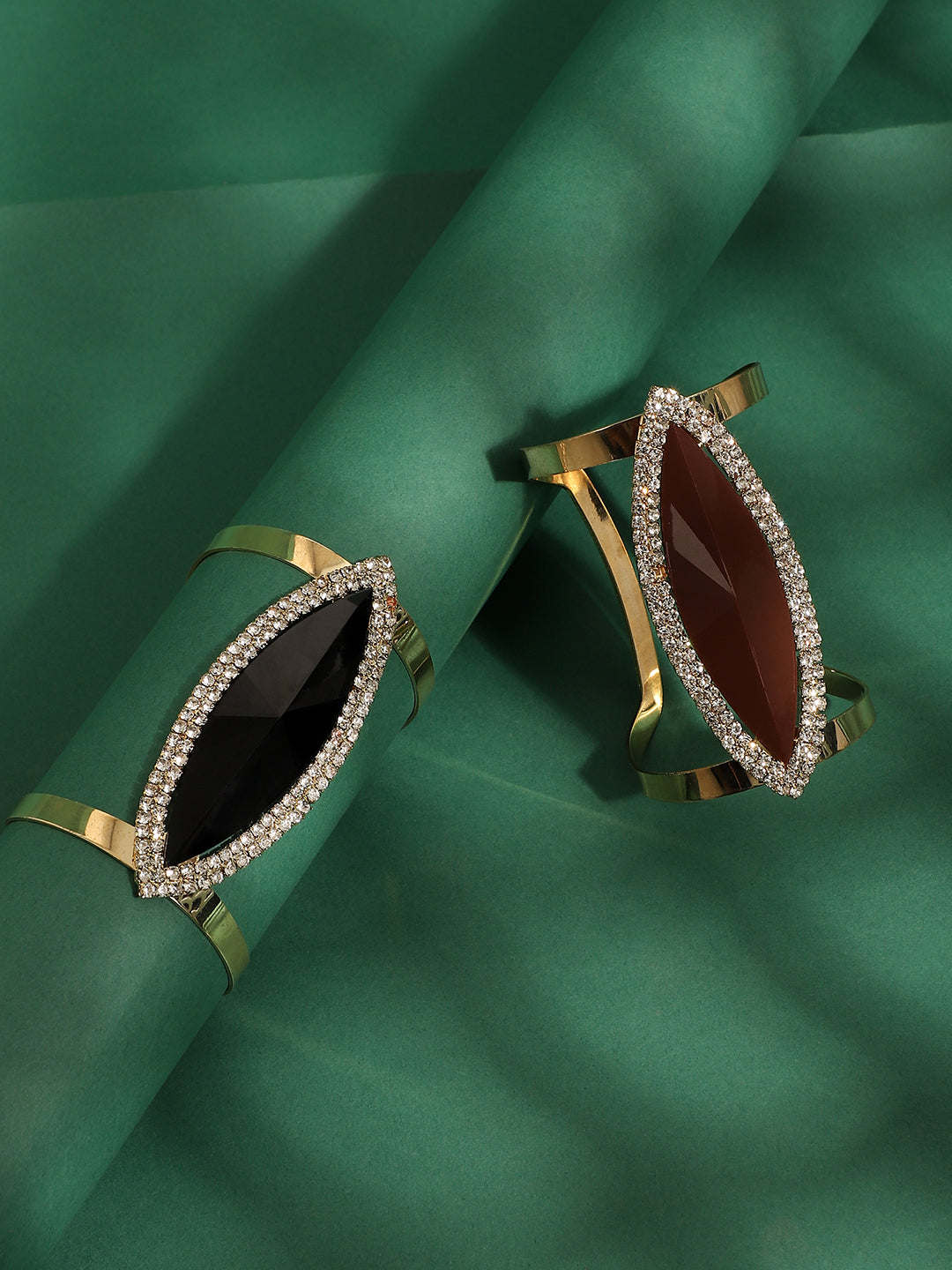 Pack Of Gold-Plated Stone Bracelets
