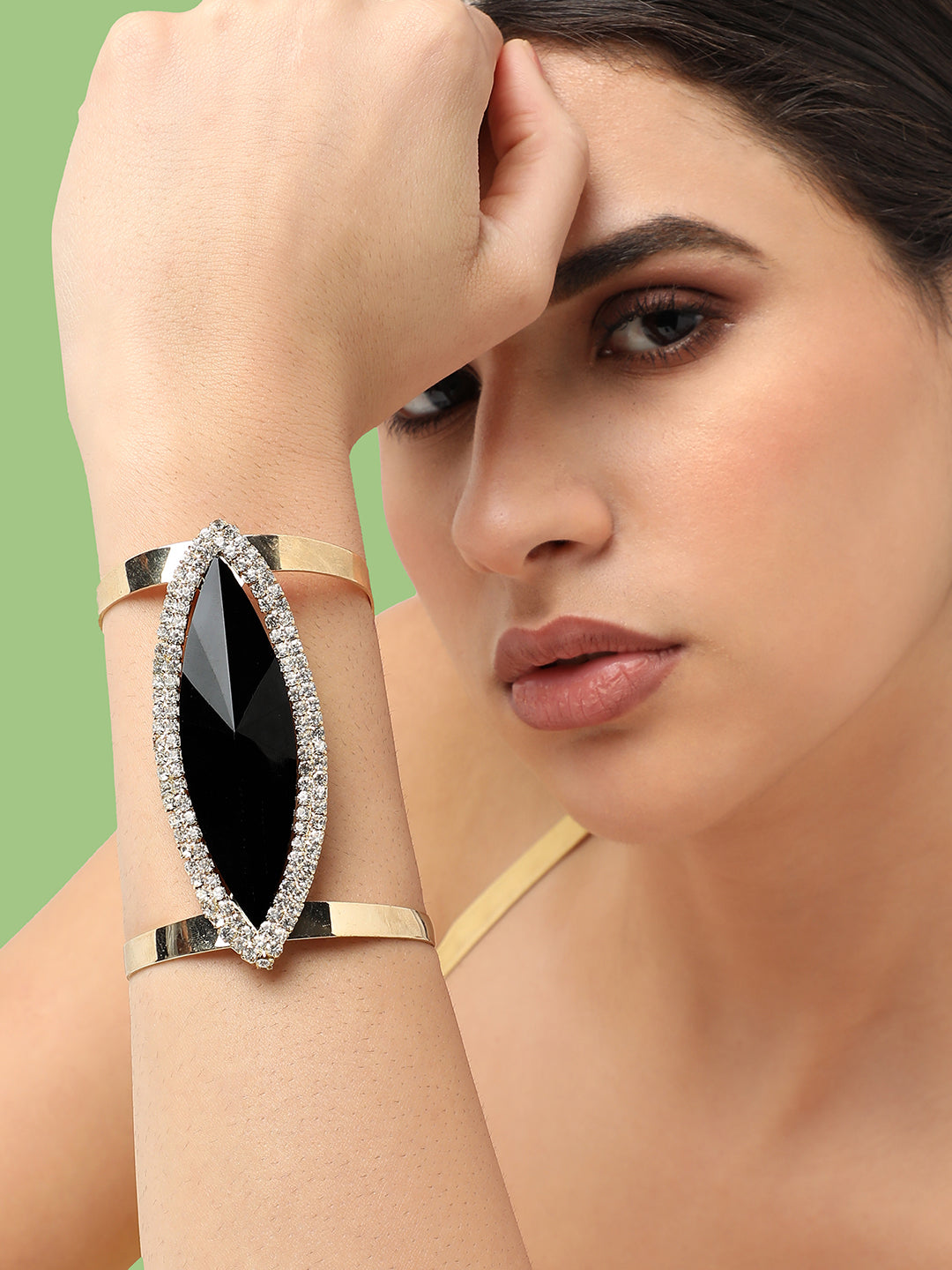 Pack Of Gold-Plated Stone Bracelets