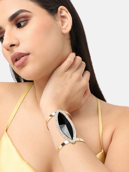 Pack Of Gold-Plated Stone Bracelets