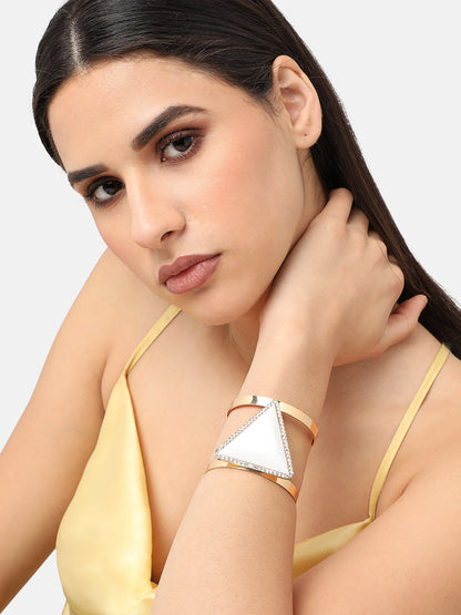 Pack Of Gold-Plated Stone Bracelets