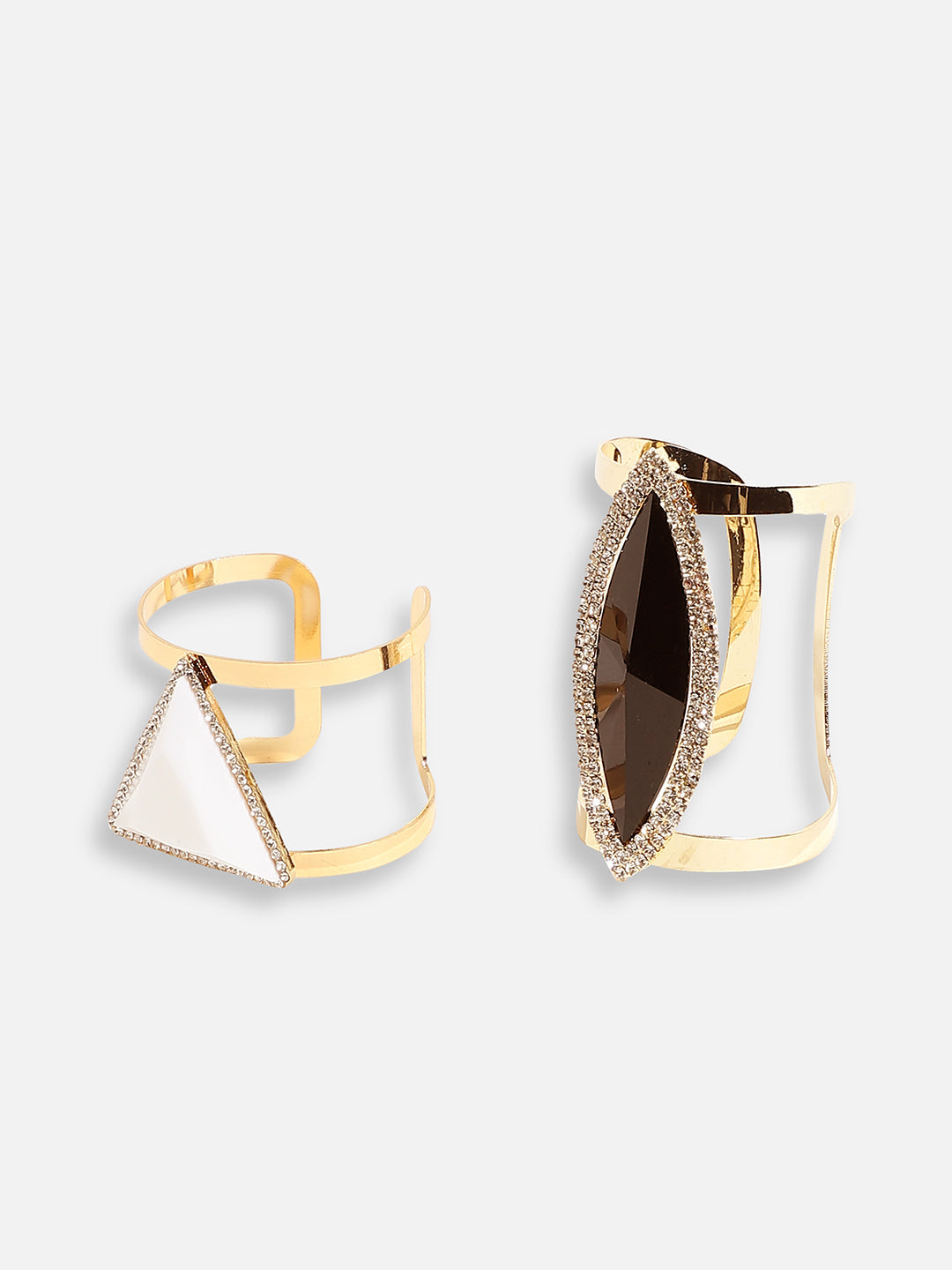 Pack Of Gold-Plated Stone Bracelets