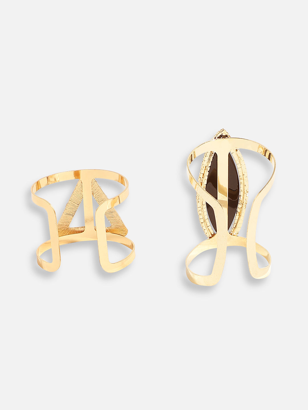 Pack Of Gold-Plated Stone Bracelets 