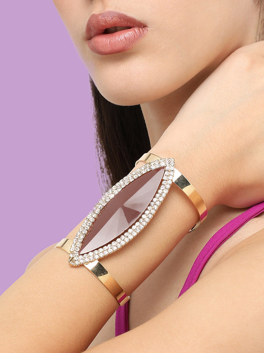 Pack Of Gold-Plated Stone Bracelets