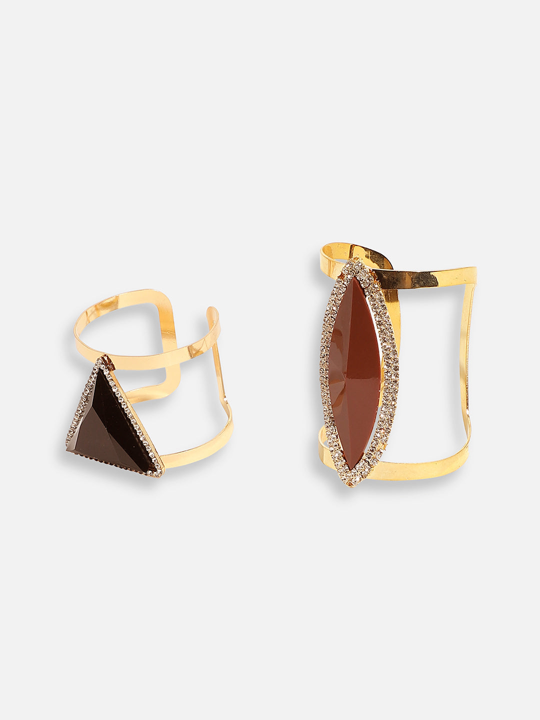 Pack Of Gold-Plated Stone Bracelets