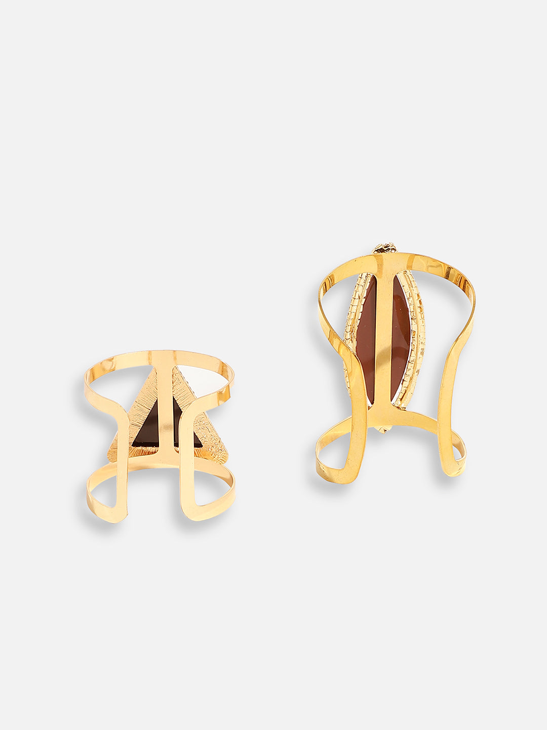 Pack Of Gold-Plated Stone Bracelets 