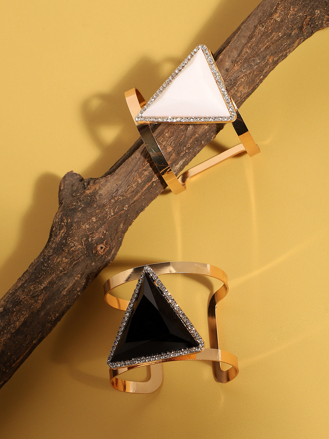 Pack Of Gold-Plated Stone Bracelets