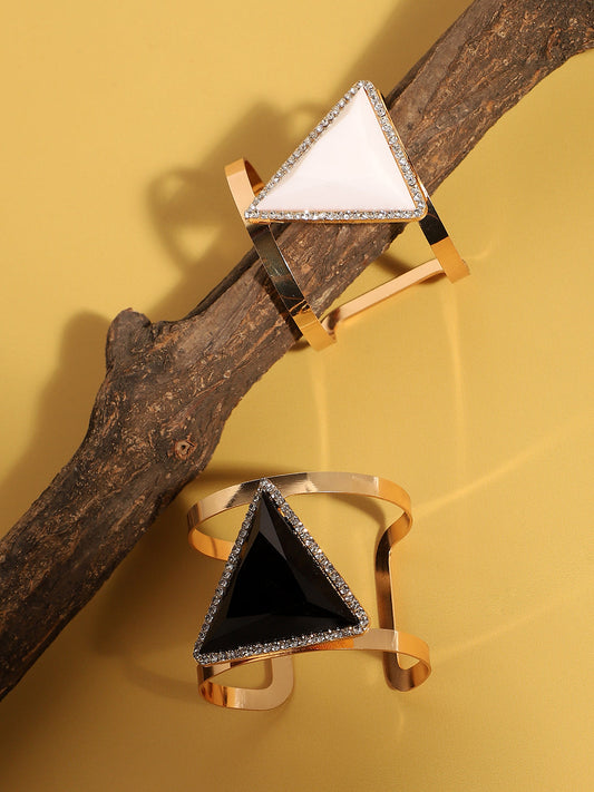 Pack Of Gold-Plated Stone Bracelets