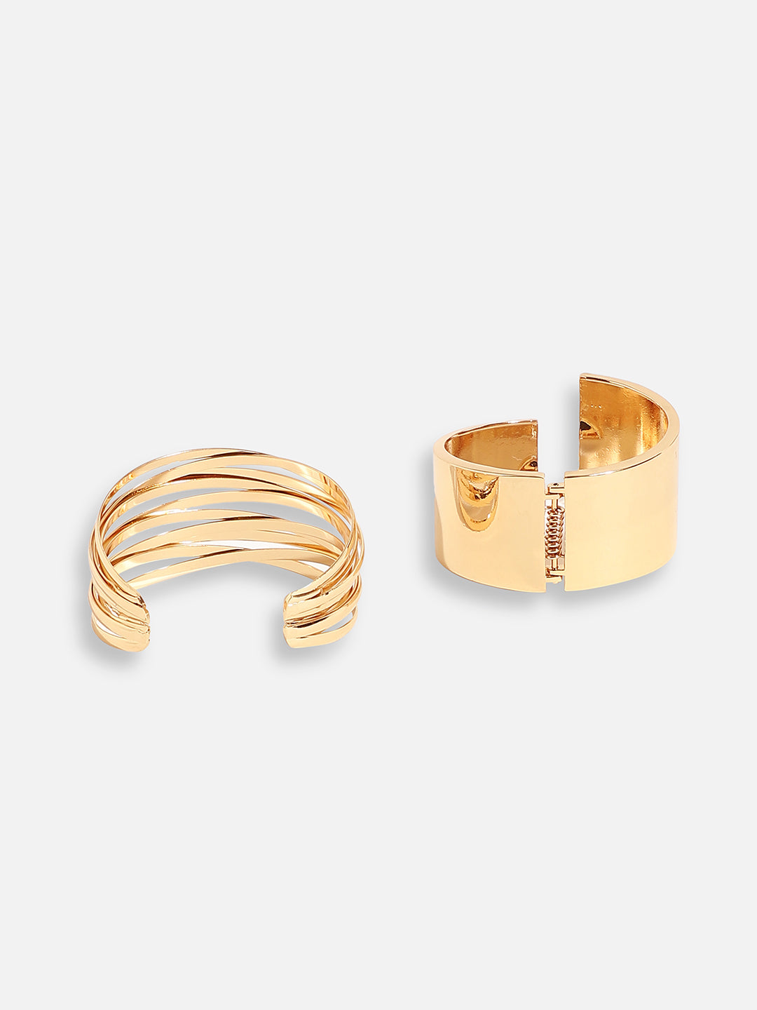 Pack Of Gold-Plated Contempory Bracelets