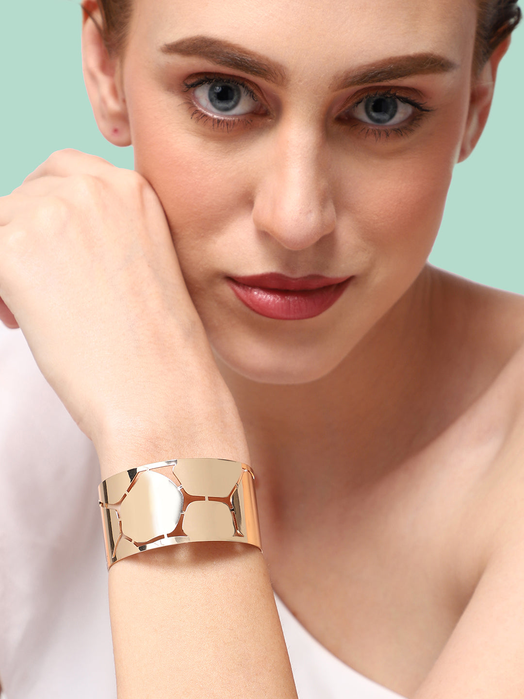 Pack Of Gold-Plated Contempory Bracelets