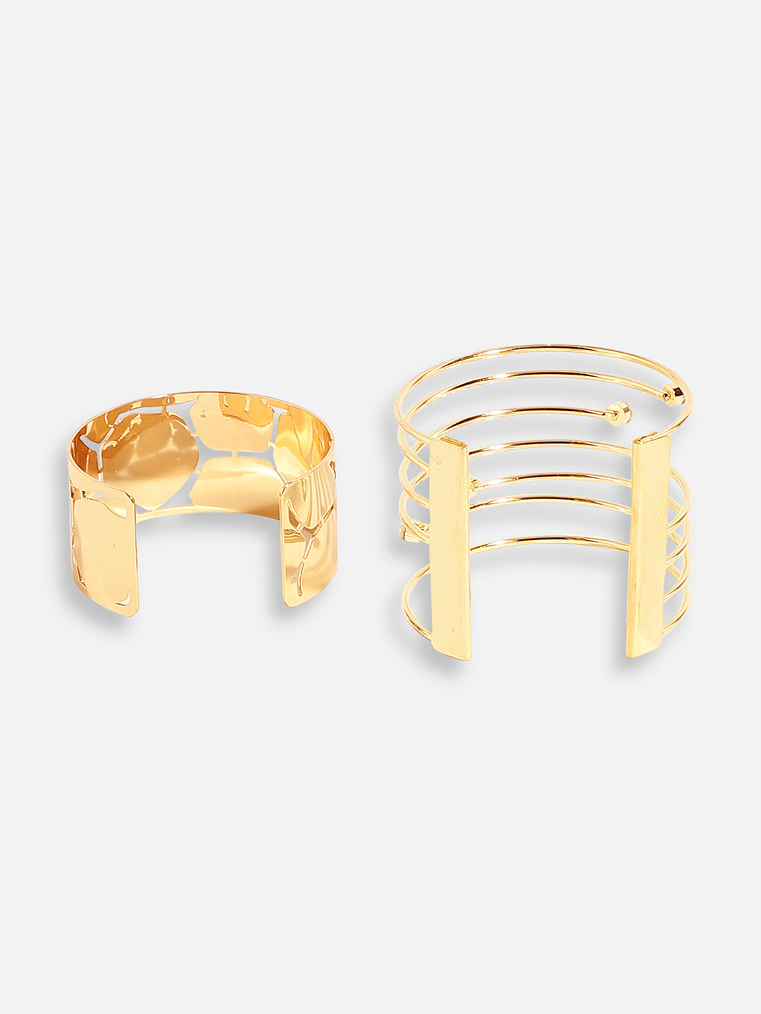 Pack Of Gold-Plated Contempory Bracelets