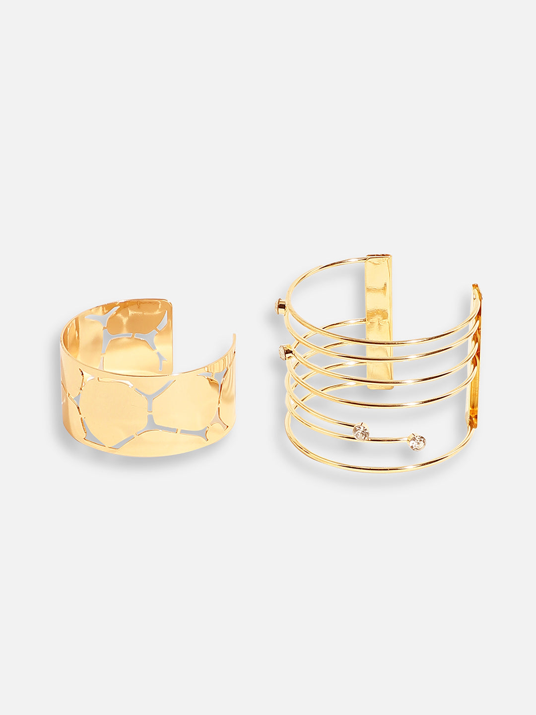Pack Of Gold-Plated Contempory Bracelets 