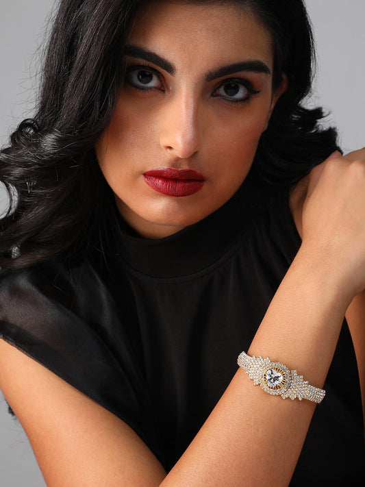 Pack Of Gold-Plated Drop Earrings & Statement Bracelet