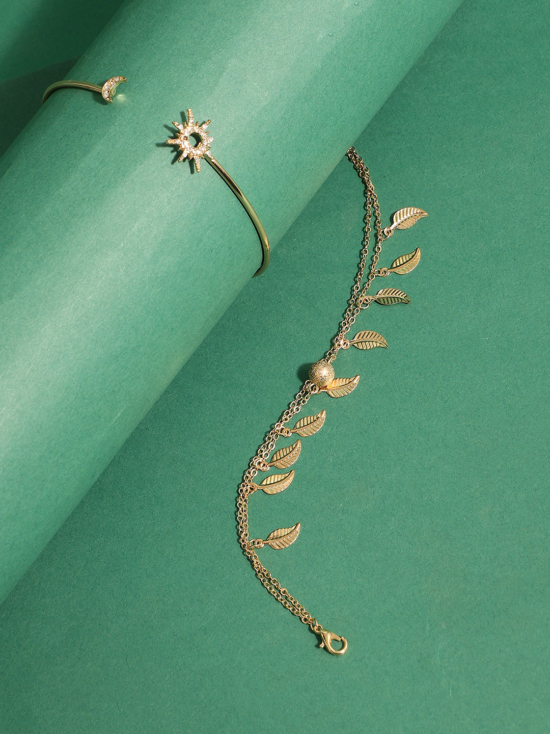 Pack Of Gold-Plated Anklet & Armlet