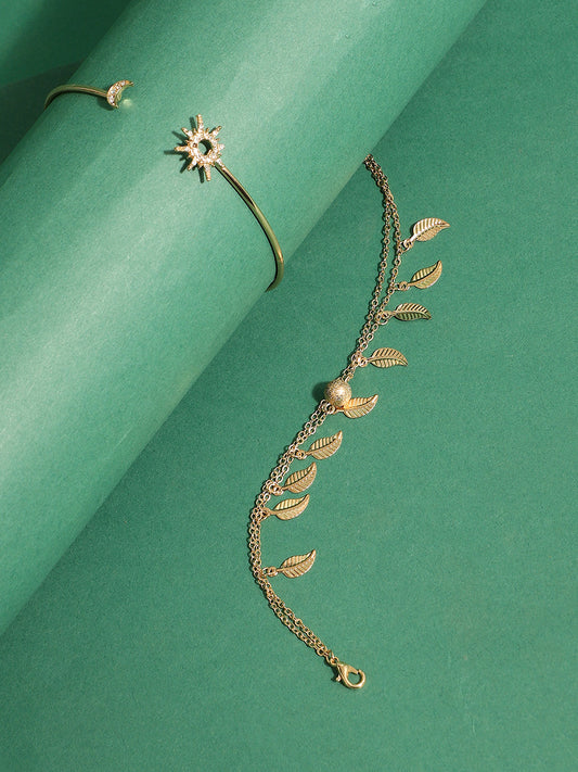 Pack Of Gold-Plated Anklet & Armlet