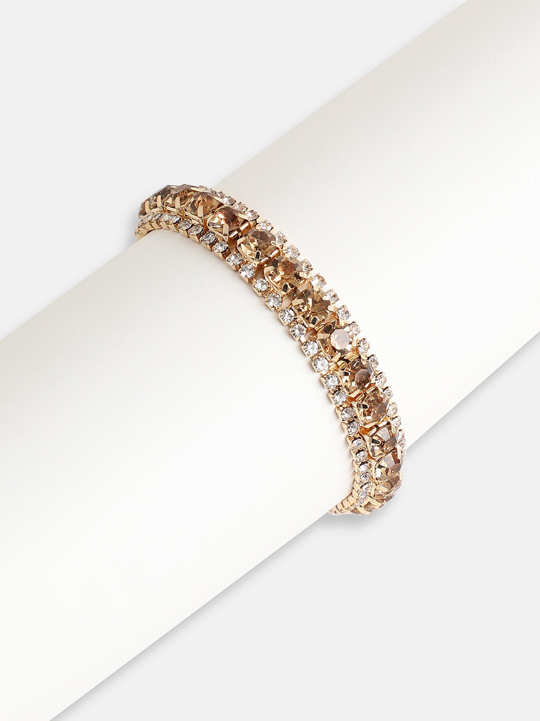 GOLD PLATED PARTY DESIGNER STONE STONE BRACELET FOR WOMEN
