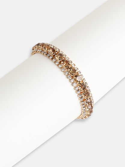 GOLD PLATED PARTY DESIGNER STONE STONE BRACELET FOR WOMEN