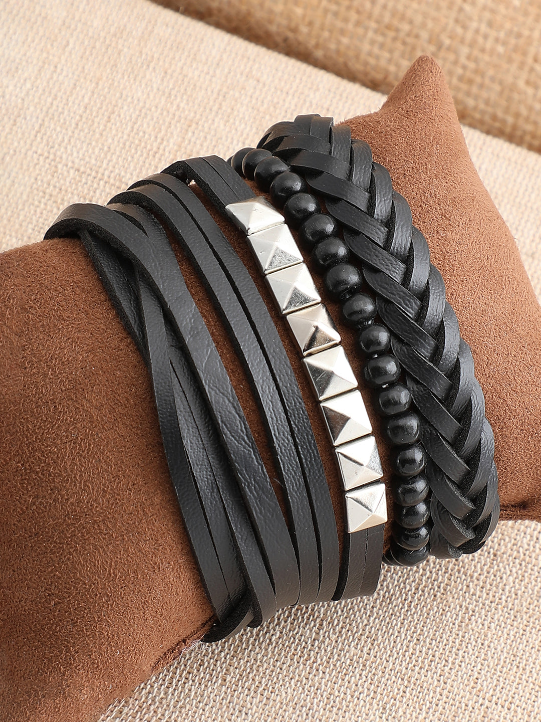TRENDY CASUAL PU LEATHER DESIGNER BRACELET FOR WOMEN